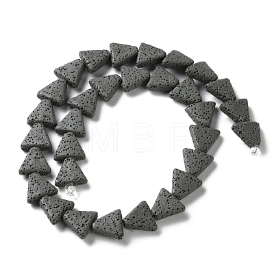 Triangle Dyed Natural Lava Rock Beads Strands G-O126-04A-04-1