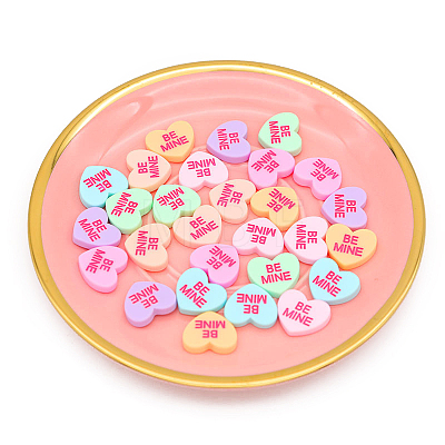 Opaque Resin Cabochons X-HEAR-PW0002-046A-1