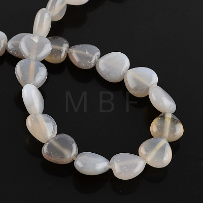 Natural Grey Agate Bead Strands G-R190-13-1