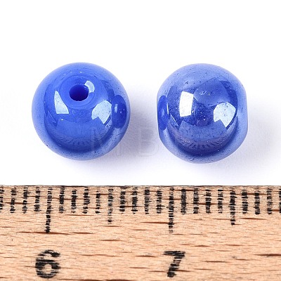 Electroplate Round Glass Beads Strands EGLA-T029-07D-1