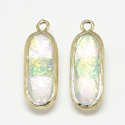 Resin Pendants RESI-Q185-07B-08-1