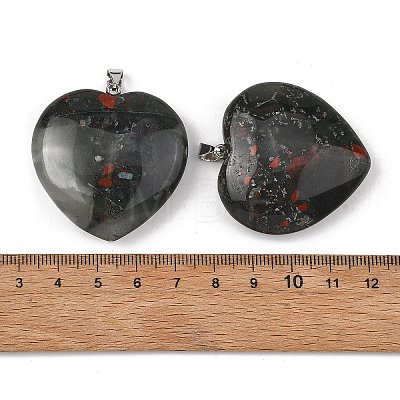Natural African Bloodstone Pendants GG-K002-12A-20-1