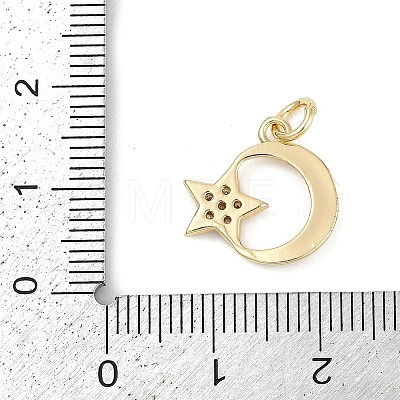 Rack Plating Brass Micro Pave Cubic Zirconia Pendants KK-H509-02G-01-1
