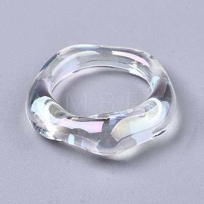 Transparent Resin Finger Rings X-RJEW-T013-001-E02-1