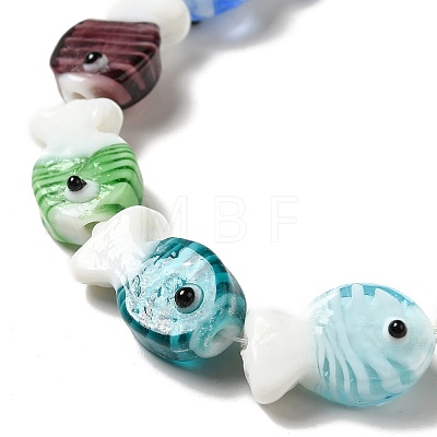 Handmade Lampwork Beads Strands LAMP-G154-07A-1