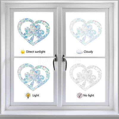 Waterproof PVC Colored Laser Stained Window Film Static Stickers DIY-WH0314-114-1