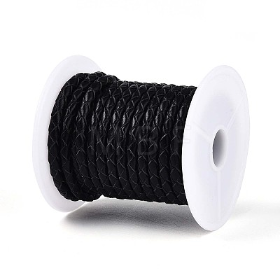 Hollow Braided Cowhide Leather Cord NWIR-ZX002-01E-1