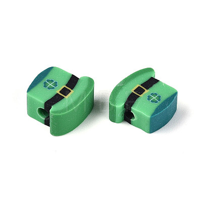 Saint Patrick's Day Handmade Polymer Clay Beads CLAY-T023-21-1