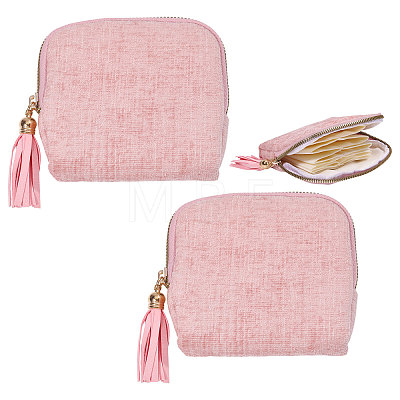 Velvet Jewelry Storage Zipper Bags with Tassel ABAG-WH0045-76-1
