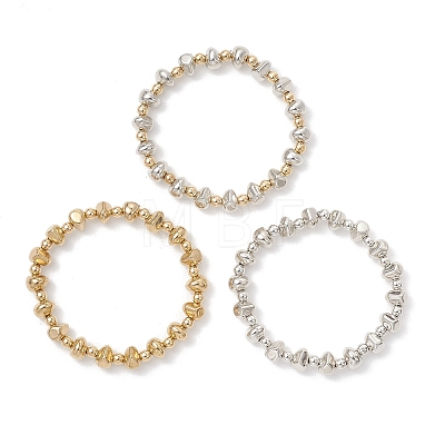 3Pcs CCB Plastic Beads Stretch Bracelets for Women BJEW-JB13242-1