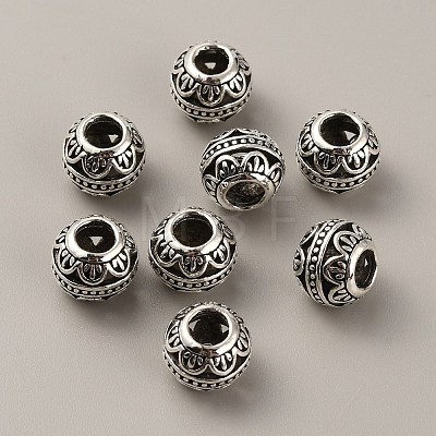 Tibetan Style Alloy European Beads FIND-TAC0002-065H-02-1