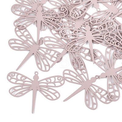 430 Stainless Steel Filigree Pendants X-STAS-T042-08E-1