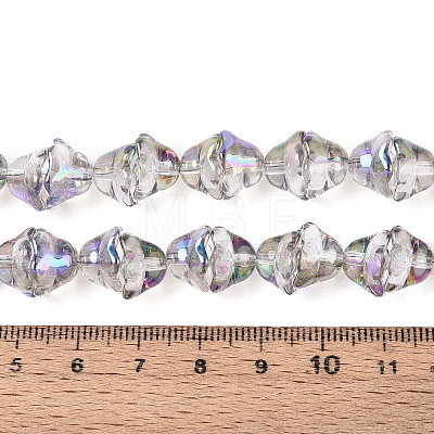 Electroplate Transparent Glass Beads Strands X1-EGLA-N020-03I-1