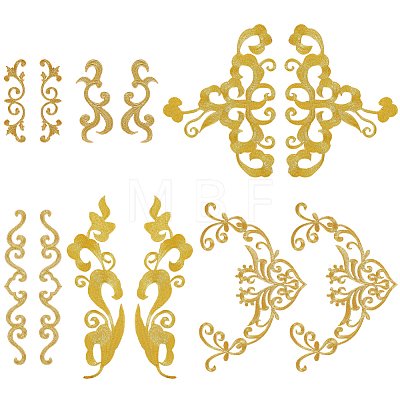 12Pcs 6 Styles Polyester Clothing Patches PATC-GF0001-89A-1