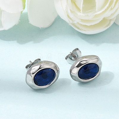 6 Pairs 304 Stainless Steel Pave Cubic Zirconia Stud Earrings SA-CBADCF0-04GP-02-1