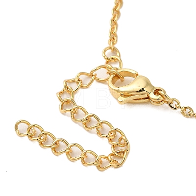 Brass Micro Pave Clear Cubic Zirconia Heart Pendant Necklaces for Women NJEW-K381-05G-1