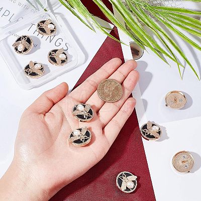  10Pcs Alloy Enamel Button FIND-NB0002-75-1