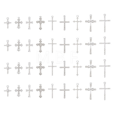 36Pcs 9 Styles Religion Themed Alloy Pendants FIND-TA0002-56-1