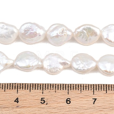 Natural Baroque Keshi Pearl Coin Beads Strands PA-CBAFEE8-15A-1