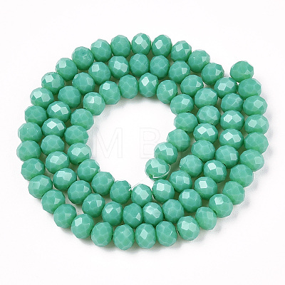 Opaque Solid Color Glass Beads Strands EGLA-A034-P6mm-D31-1