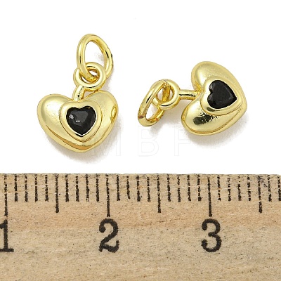 Rack Plating Brass Micro Pave Cubic Zirconia Charms KK-E114-01G-04-1