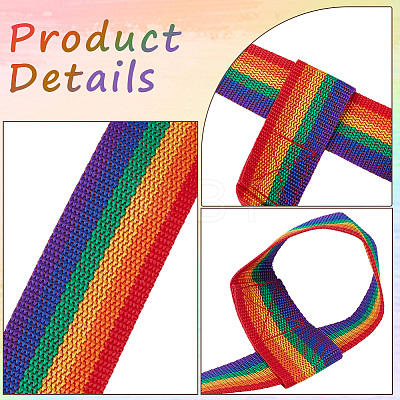 2Pcs Polyester Yoga Mat Stripe Strap AJEW-CY0002-80-1