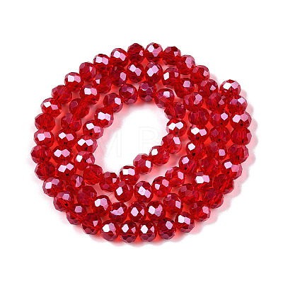 Electroplate Glass Beads Strands EGLA-A044-T6mm-A01-1