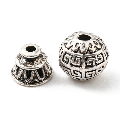 Tibetan Style Alloy 3 Hole Guru Beads FIND-A031-03AS-1