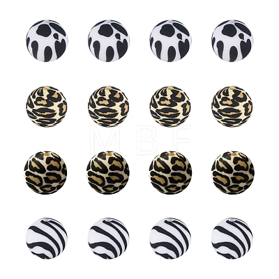 20Pcs 4 Colors Silicone Beads SIL-TA0001-08A-1