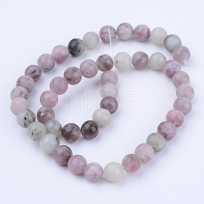 Natural Lilac Jade Beads Strands X-G-Q462-4mm-29-1
