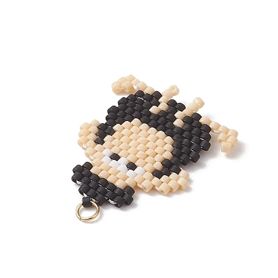 Beaded Sheep Charms PALLOY-MZ01160-01-1