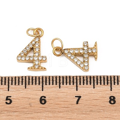 304 Stainless Steel Rhinestone Pendants STAS-N133-03E-G-1
