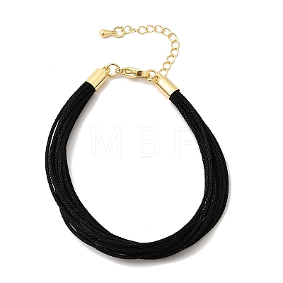 Polyester Metallic Braided Multi-strand Cord Bracelet for Bracelet Making BJEW-H642-02G-14-1