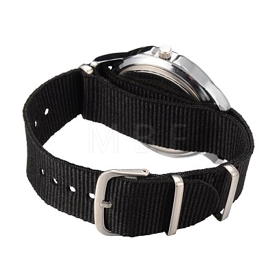 Unisex Stainless Steel Braided Nylon Rope Quartz Wrist Watches WACH-N033-07B-1