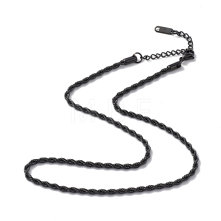 304 Stainless Steel Rope Chain Necklace for Men Women NJEW-K245-023B-1