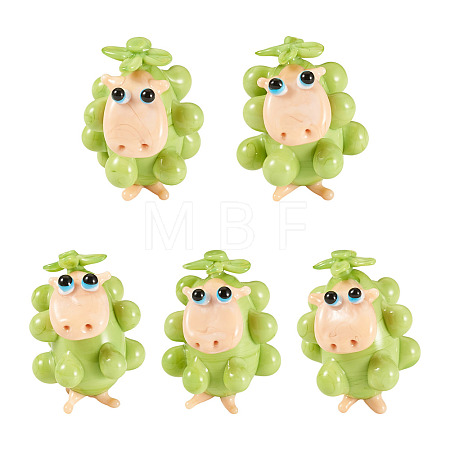 5Pcs Handmade Lampwork Display Decorations LAMP-TA0002-60B-1