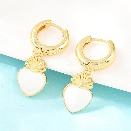 Valentine's Day Brass Hoop Earrings EJEW-Z164-11G-01-1