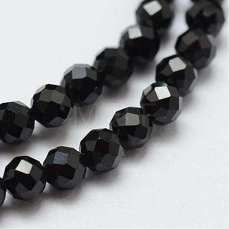 Natural Black Spinel Beads Strands G-E366-07-2mm-1