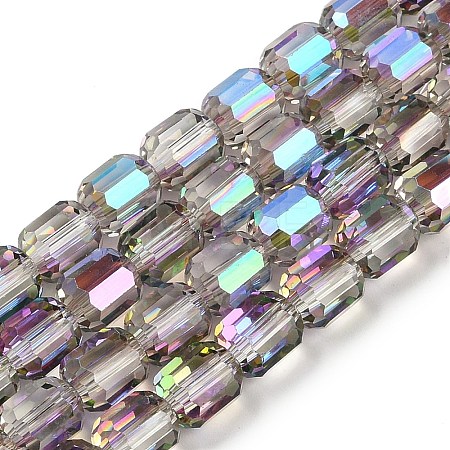 Electroplate Glass Beads Strands GLAA-G112-07G-1