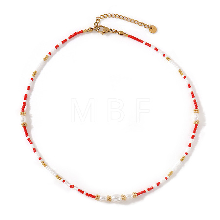 Fux Pearl & Round Glass Beaded Necklaces for Women XJ8967-1-1