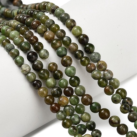 Natural Green Opal Beads Strands G-L642-B14-4mm-1
