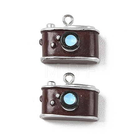 Vintage Opaque Resin Pendants RESI-G129-04-1