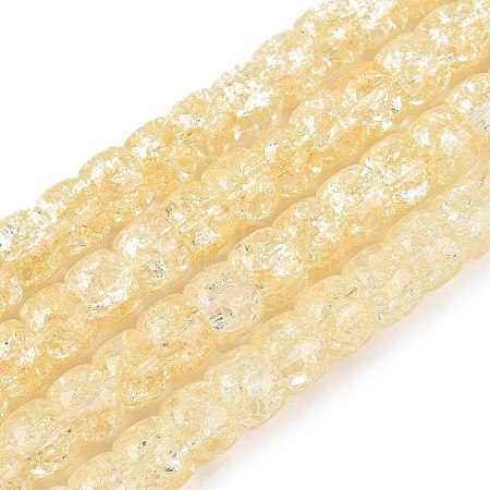 Crackle Transparent Glass Beads Strands GLAA-N069-03A-09-1