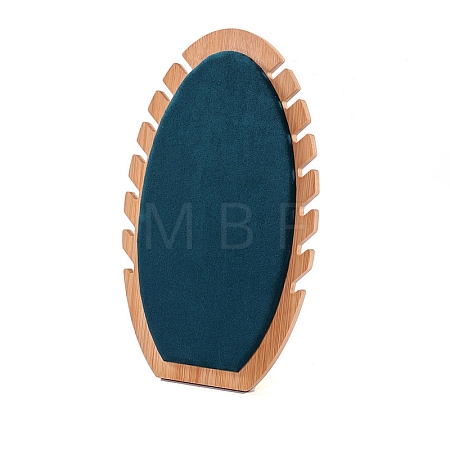 Velvet and Bamboo Necklaces Display Rack PW-WG44067-06-1