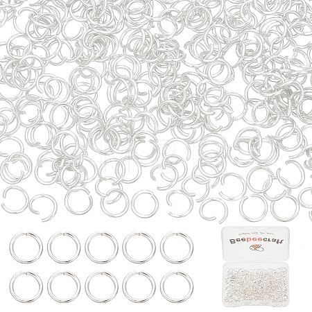 300Pcs 304 Stainless Steel Open Jump Rings STAS-BBC0004-98B-1