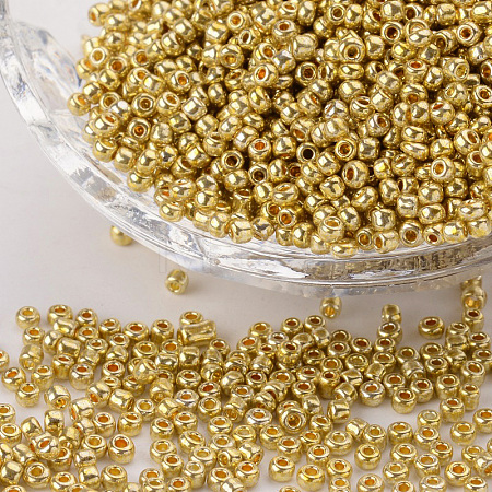 Electroplate 12/0 Glass Seed Beads X-SEED-Q003-01-1