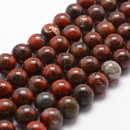 Natural Brecciated Jasper Bead Strands X-G-D840-67-6mm-1