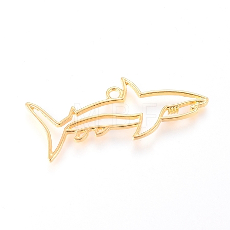 Alloy Open Back Bezel Pendants PALLOY-E564-50G-1