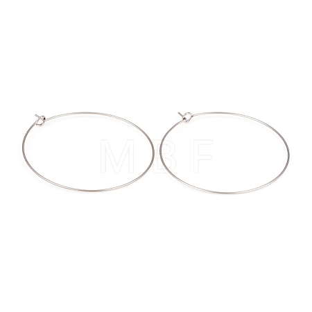 316L Surgical Stainless Steel Hoop Earring Findings STAS-G229-07P-06-1