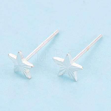 925 Sterling Silver Stud Earrings STER-N017-12B-S-1